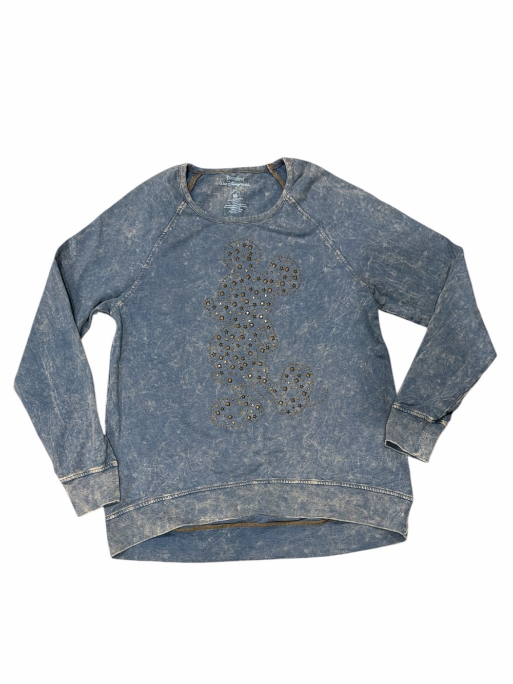 Disneyland Walt Disney Mickey Mouse Studded Light Sweatshirt - Size M